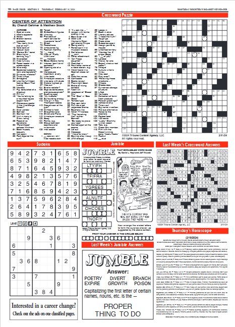Crossword Puzzle correction Boothbay Register